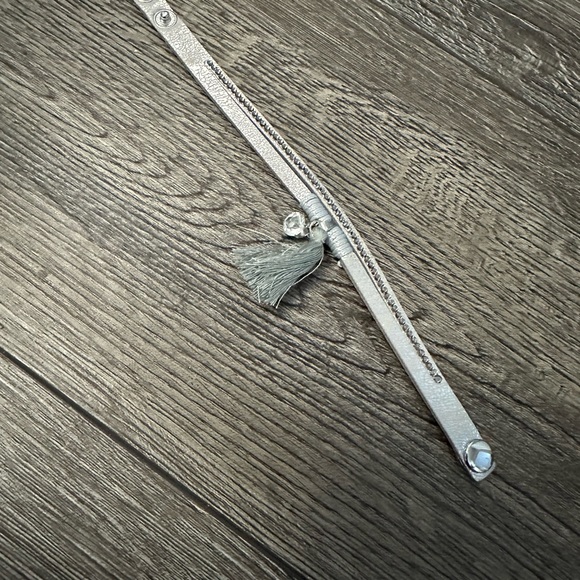 Tassel bracelet with rhinestone silver - Picture 1 of 2